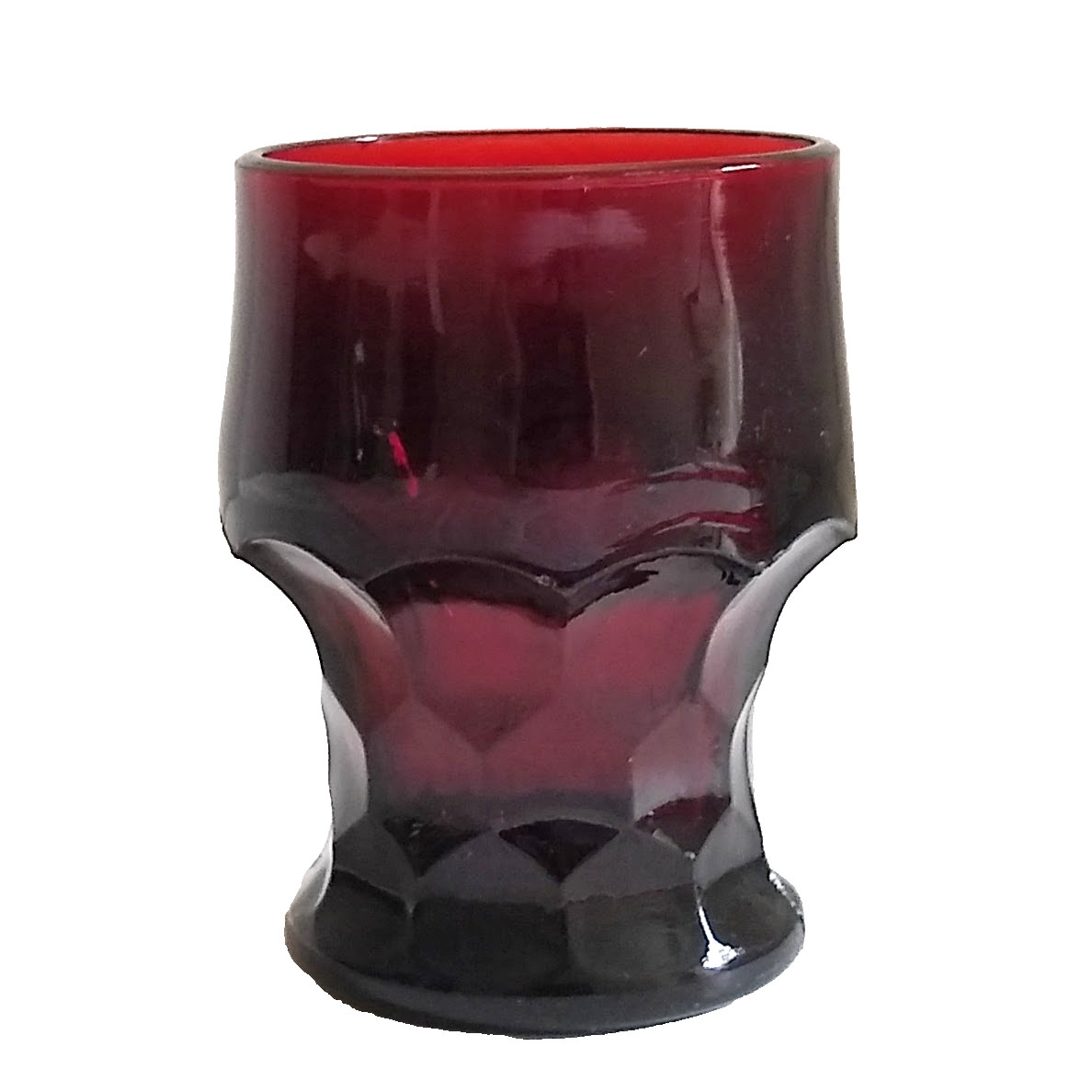 MOVING SALE  VTG ANCHOR HOCKING Georgian Ruby Red Tumbler Glass One (1)