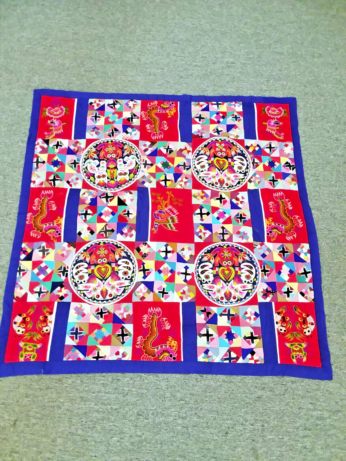 Thai handmade blanket 58inches by 60 inches from the 1980\'s