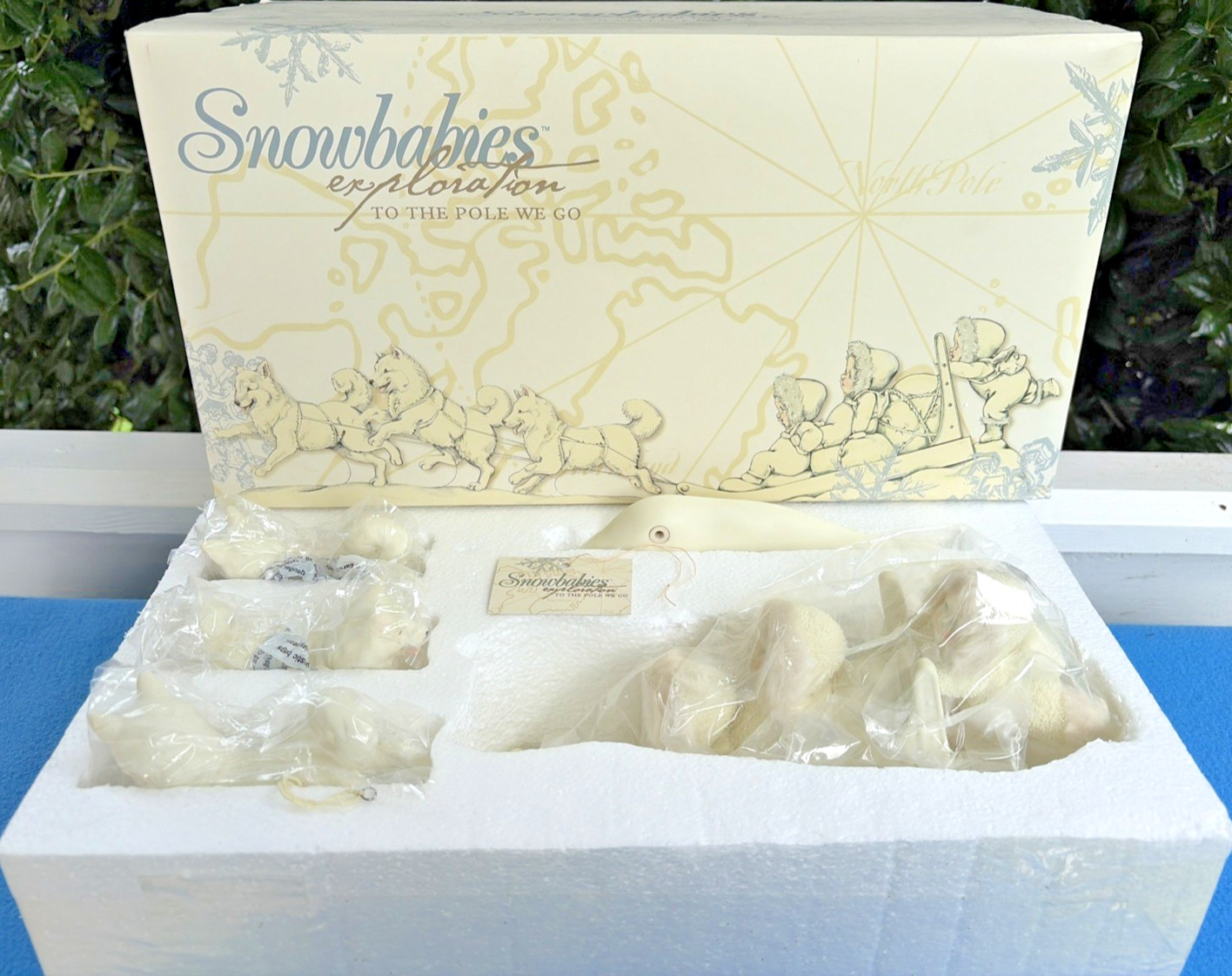 RARE NIB DEPT 56 SNOWBABIES EXPLORATION TO THE POLE WE GO FIGURINE 798867-READ-