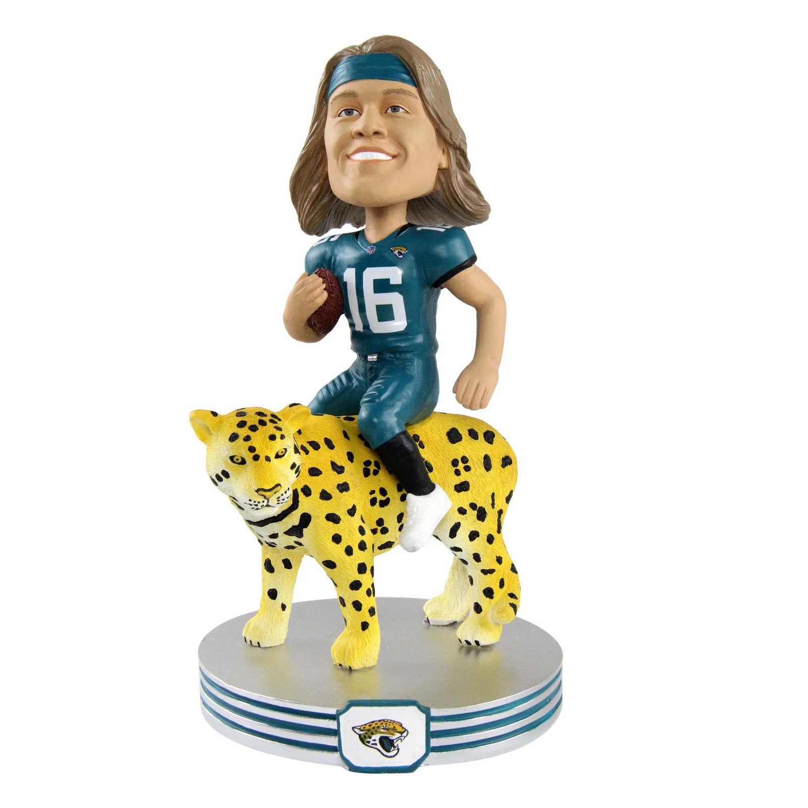 Trevor Lawrence Jacksonville Jaguars Riding Bobblehead NFL Football