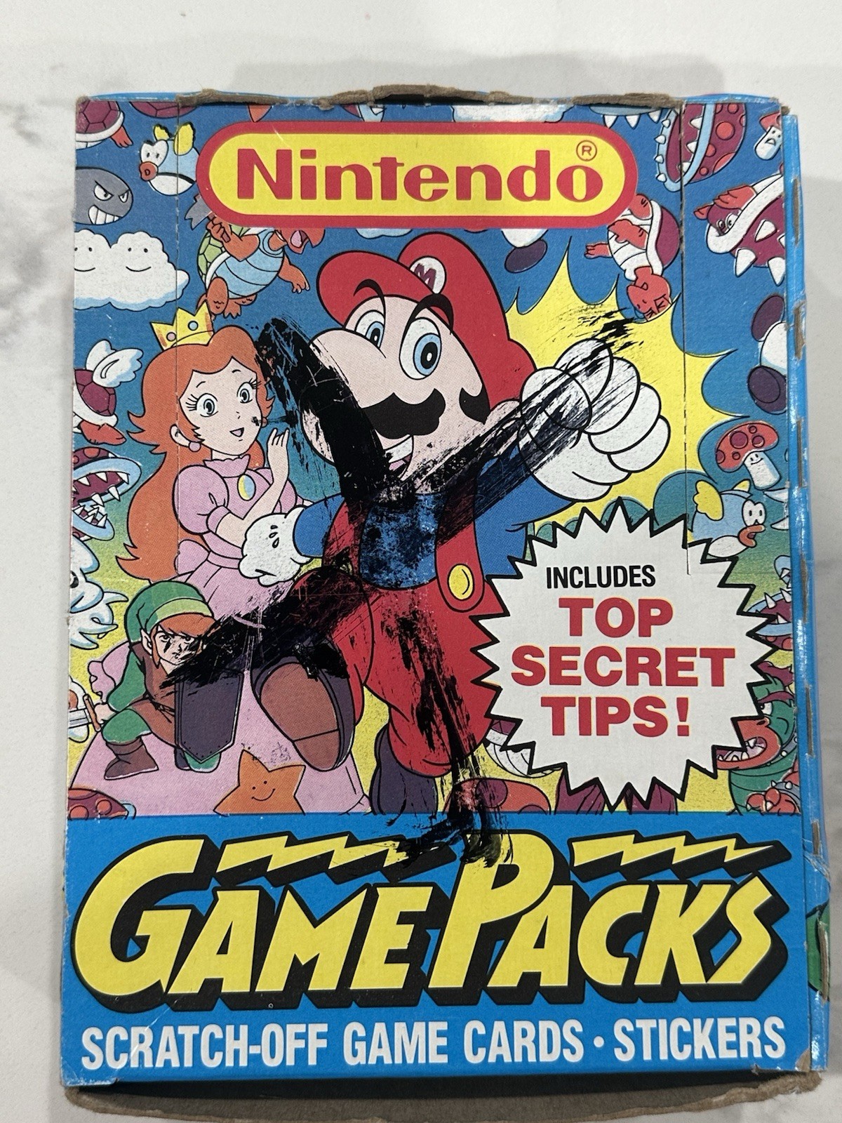 Nintendo Game Packs Topps 1989 Super Mario Box ( X Box) 48 Packs Nintendo Game Packs Topps 1989 Super Mario Box ( X Box) 48 Packs