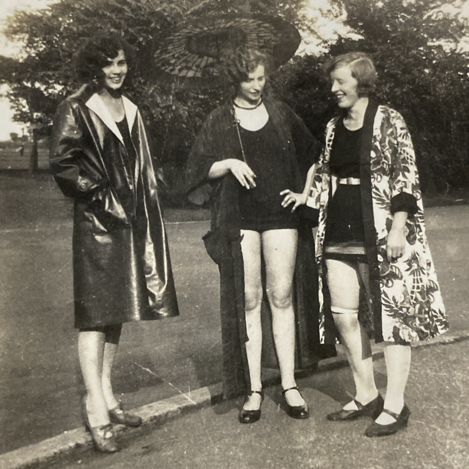 1920s Pretty Sexy Flapper Girls Women Ladies Leggy Swimsuit Original Photo P4s22