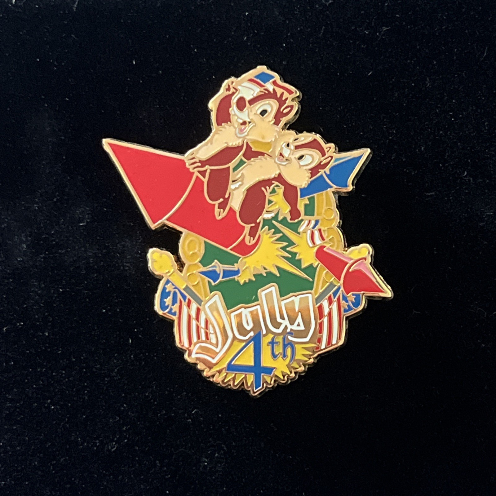 DS DISNEY CHIP AN DALE PATRIOTIC  🇺🇸 JULY 4th FIRE WORKS LE 250 PIN 2009 RARE
