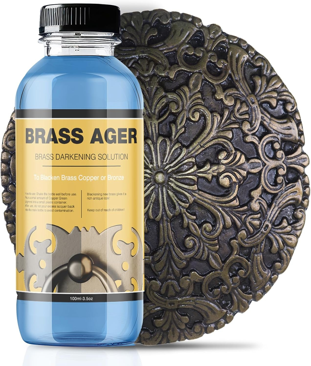 Brass Patina Solution - Brass Black Metal Finish to Blacken, Copper, Bronze Part