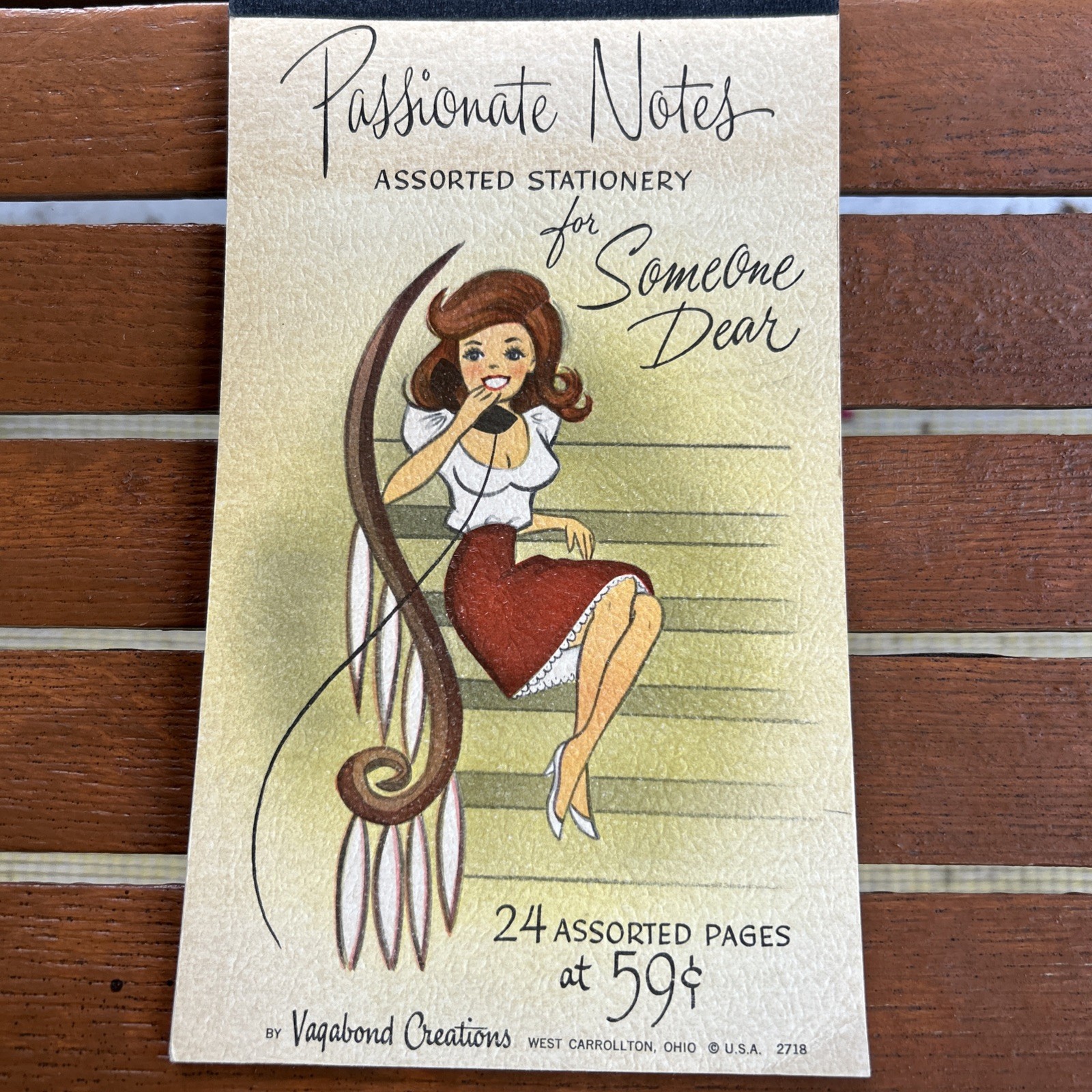 Vtg Passionate Notes Stationary Tablet Sexy 24 Pages Vagabond Creations 2718