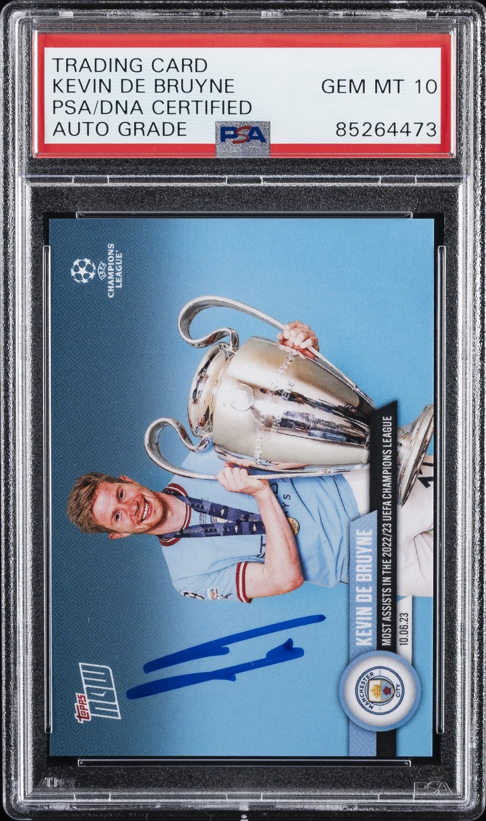 2023 TOPPS NOW - TRADING CARD #122 KEVIN DE BRUYNE PSA DNA 10