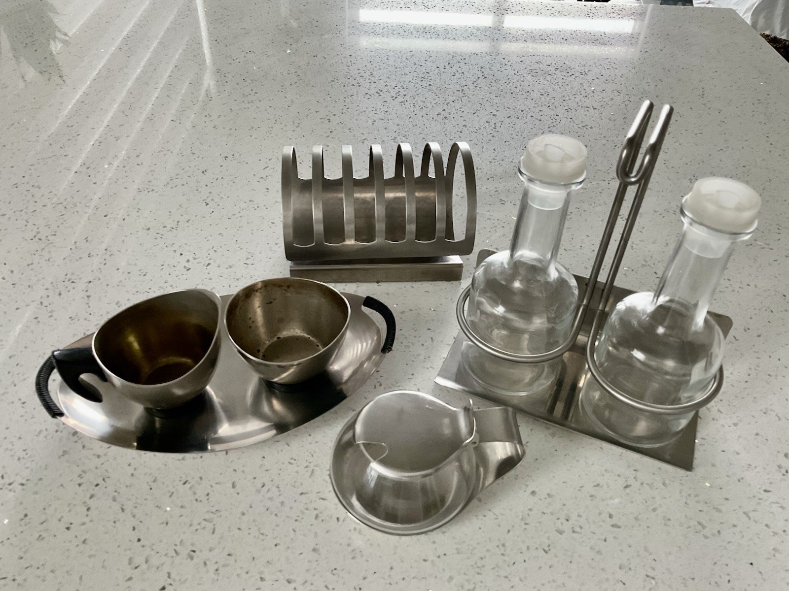 Post War Stainless Steel Willem Wagenfeld WMF Cromargan Germany GG Italy Pinnock Post War Stainless Steel Willem Wagenfeld WMF Cromargan Germany GG Italy Pinnock