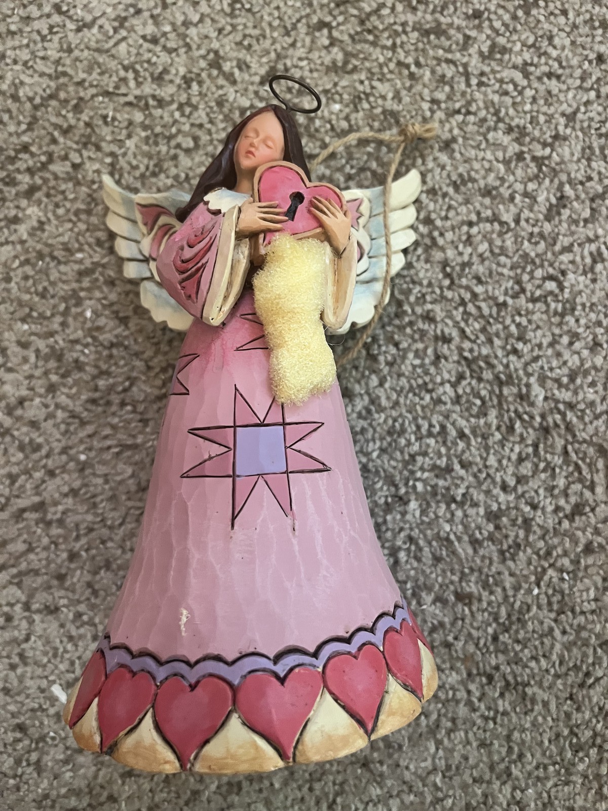 Enesco Jim Shore You Hold The Key To My Heart Love Angel Figurine #4037647 NIB