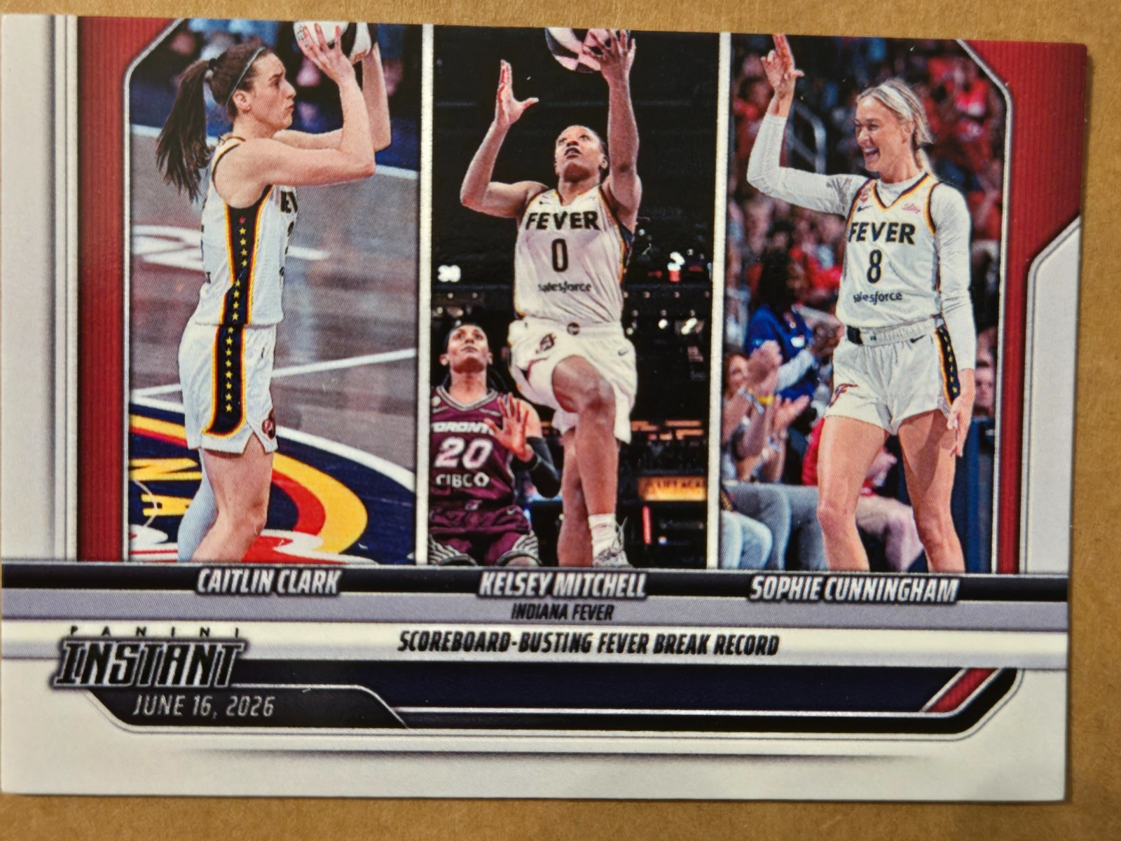 2026 PANINI INSTANT 161 CAITLIN CLARK SOPHIE CUNNINGHAM BASKETBALL CARD #1/1252