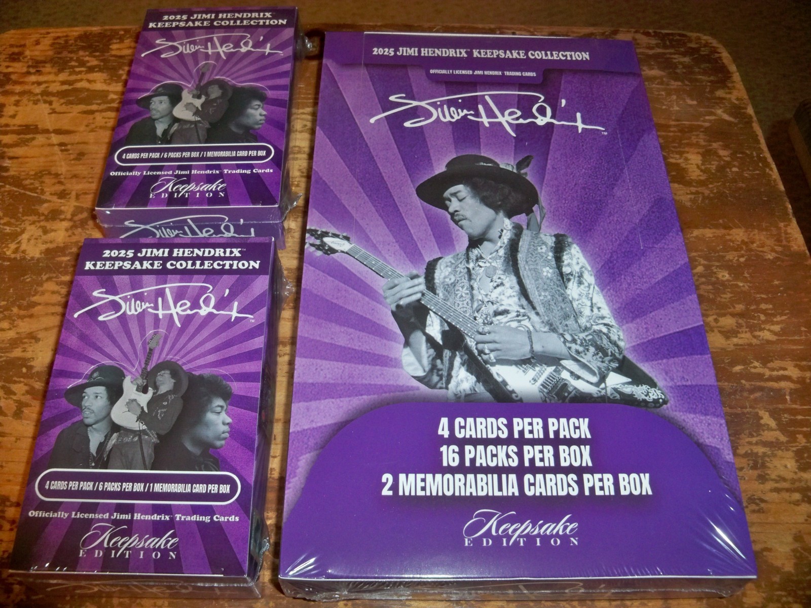 3 Boxes -- JIMI HENDRIX Keepsake Edition -- Factory Sealed 16 Pack & Blaster Box