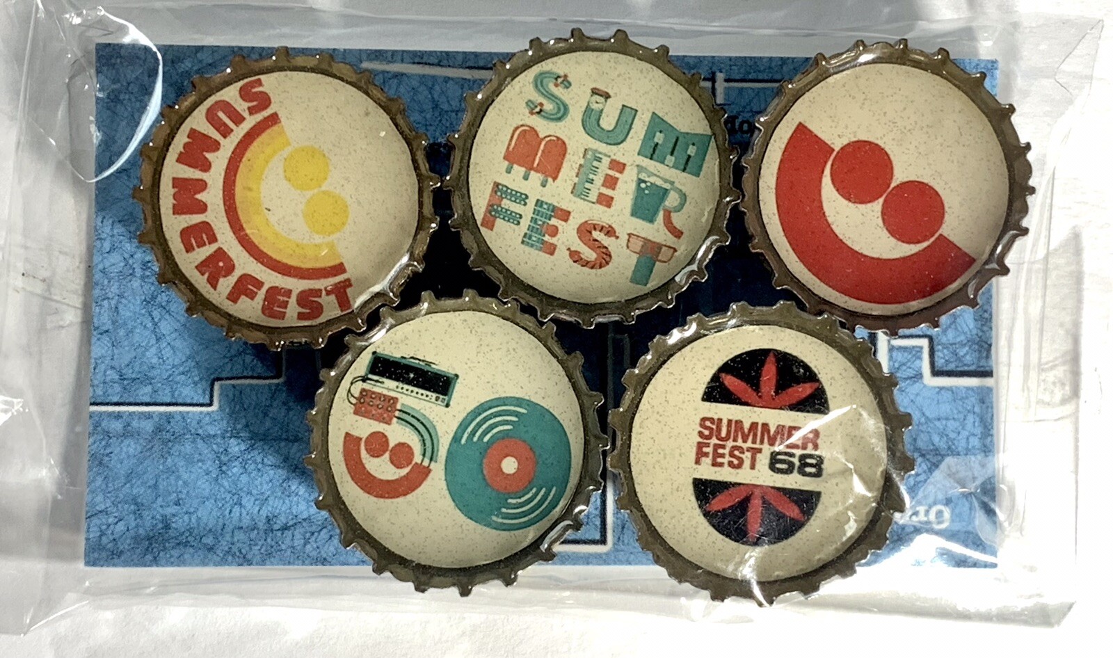 Summerfest Magnets fridge Bottle Cap style Milwaukee music festival new