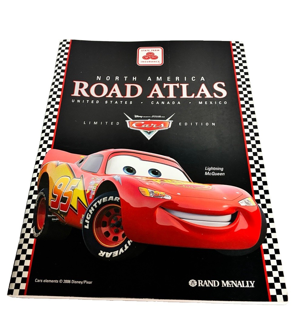 State Farm Disney Cars Rand McNally North America Road Atlas Limited Edition