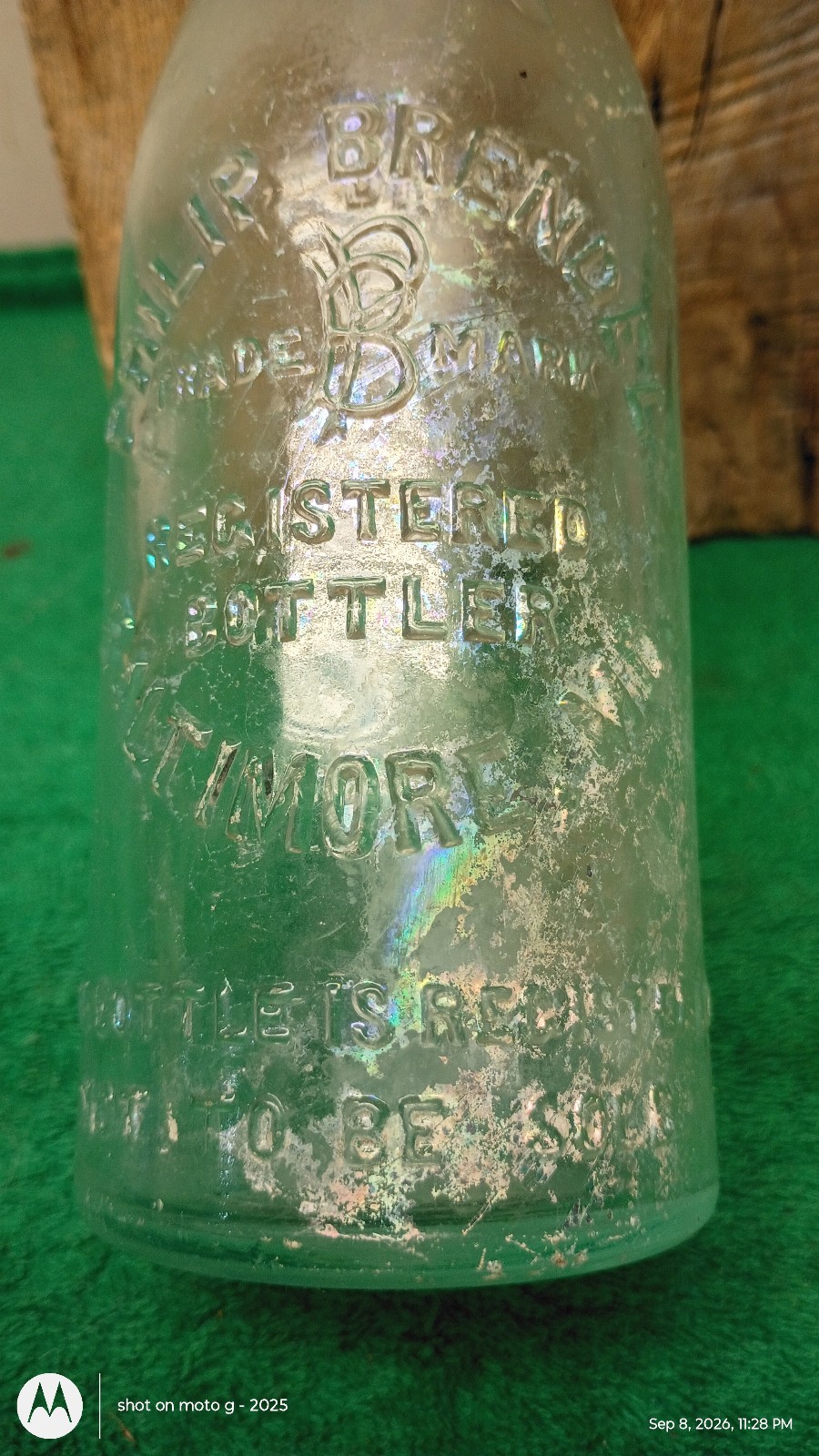 Old Baltimore Brewery Glass Bottle Philip Brendel Baltimore Md