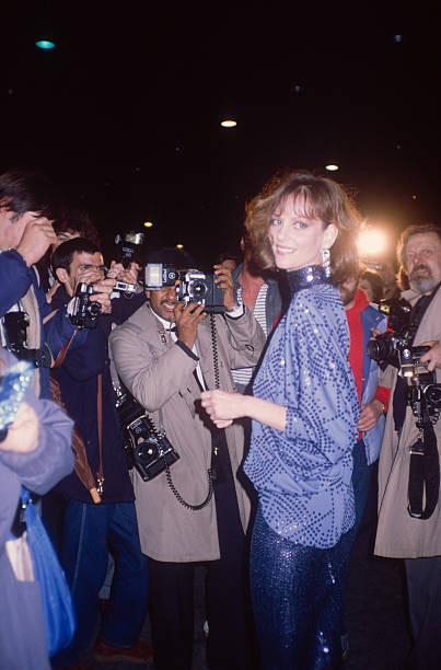 Leslie Ann Warren with photographers circa 1970 New York Historic Old Photo