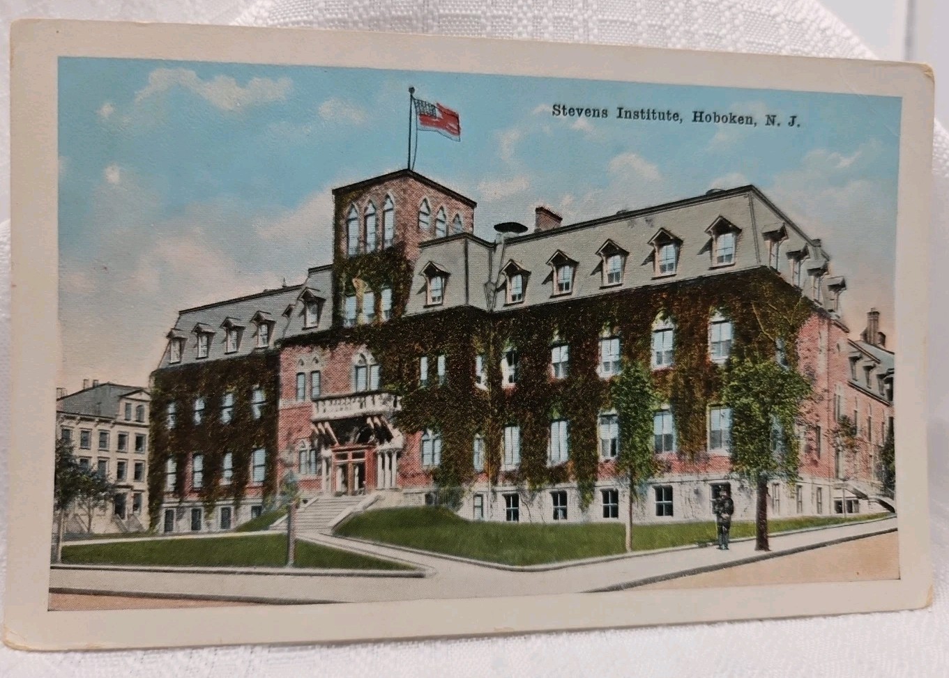 Antique Stephen's Institute Hoboken New Jersey Postcard