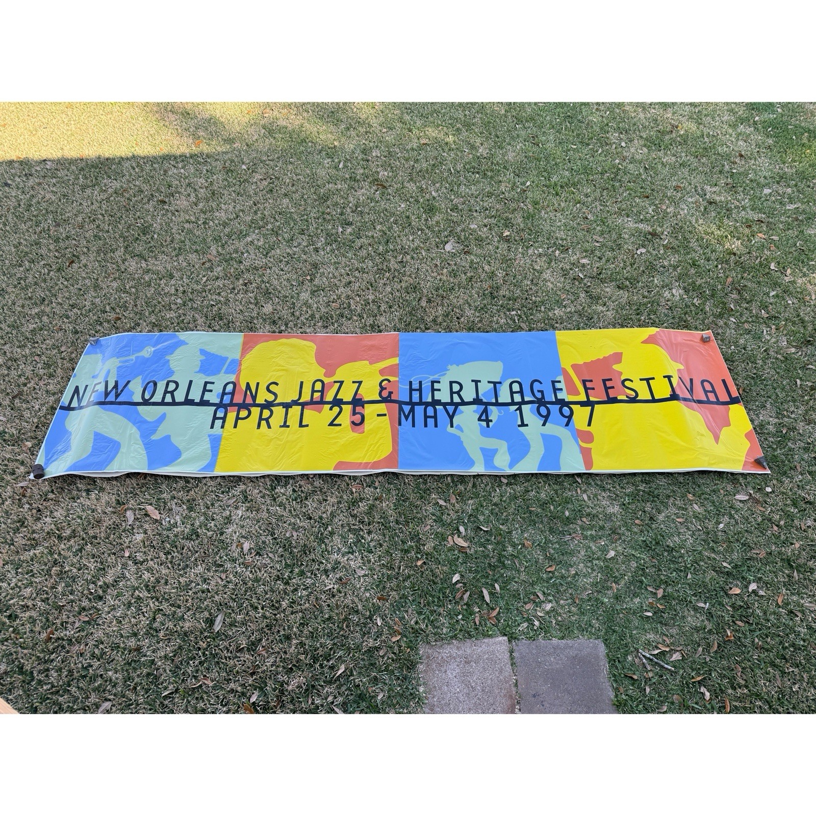 Vtg 1997 New Orleans Jazz Festival Vinyl RTA Bus Decal  Sticker 114x30” RARE