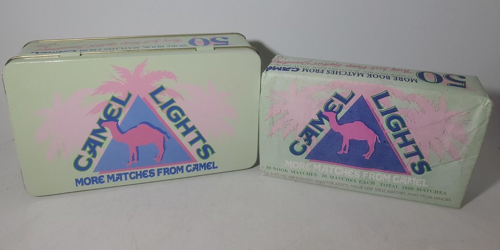 Vintage Camel 50 Match Books 1992 Copyright R.J. Reynolds. Co with Original Tin Vintage Camel 50 Match Books 1992 Copyright R.J. Reynolds. Co with Original Tin