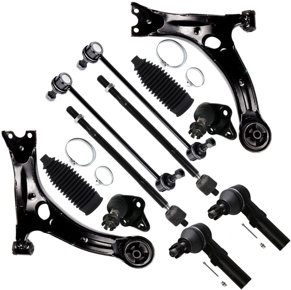 12-PC SET Front Suspension Kit w/Lower Control Arm for Toyota Corolla 2009 2010 12-PC SET Front Suspension Kit w/Lower Control Arm for Toyota Corolla 2009 2010