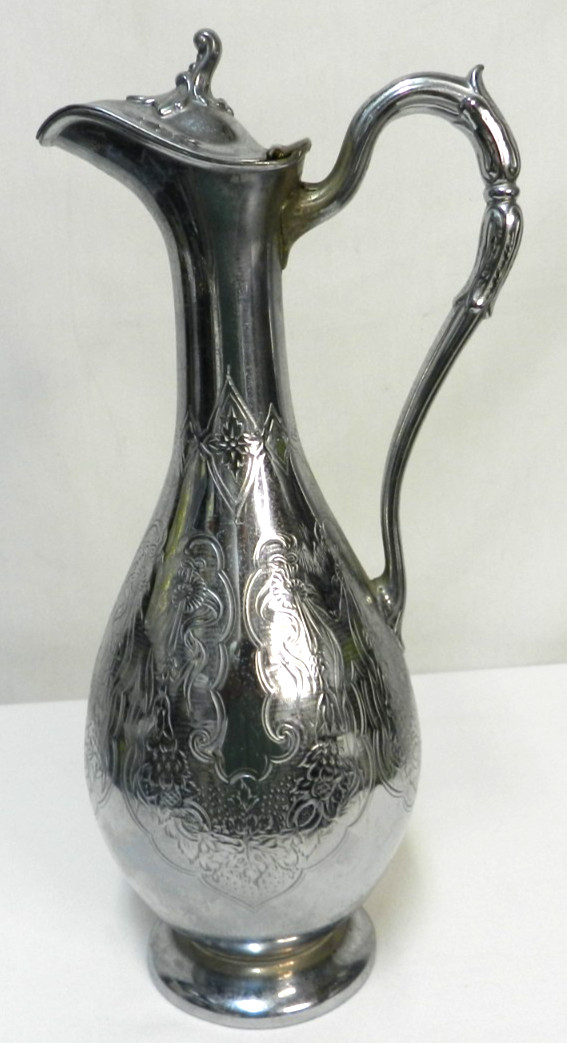 James Dixon & Sons EPBM 64 British Sheffield Silverplated Metal Antique Pitcher