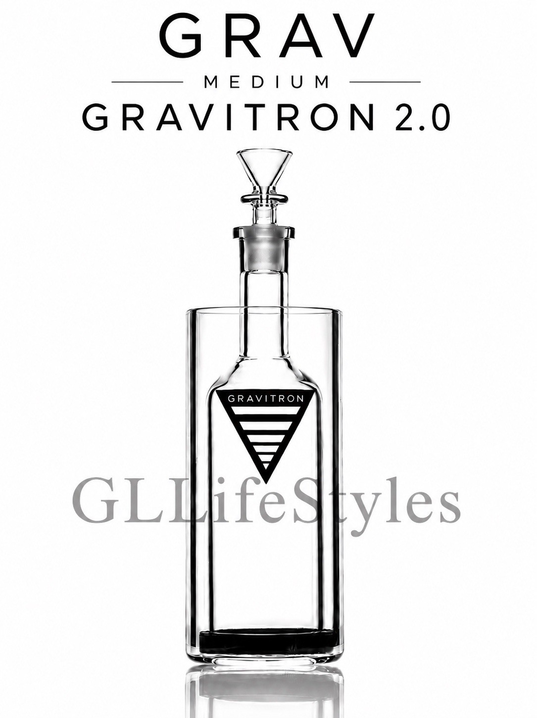 GRAV® MEDIUM GRAVITRON® 2.0 Gravity Bong, Thick 5mm Glass, Grav Water Pipe,