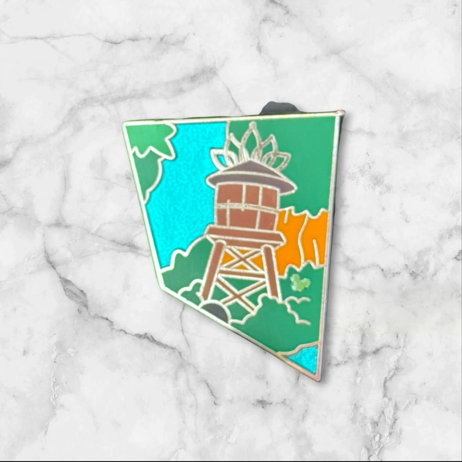 Disneyland Tiana's Bayou Attraction Map Puzzle Mystery Pin LE 650 Water Tower