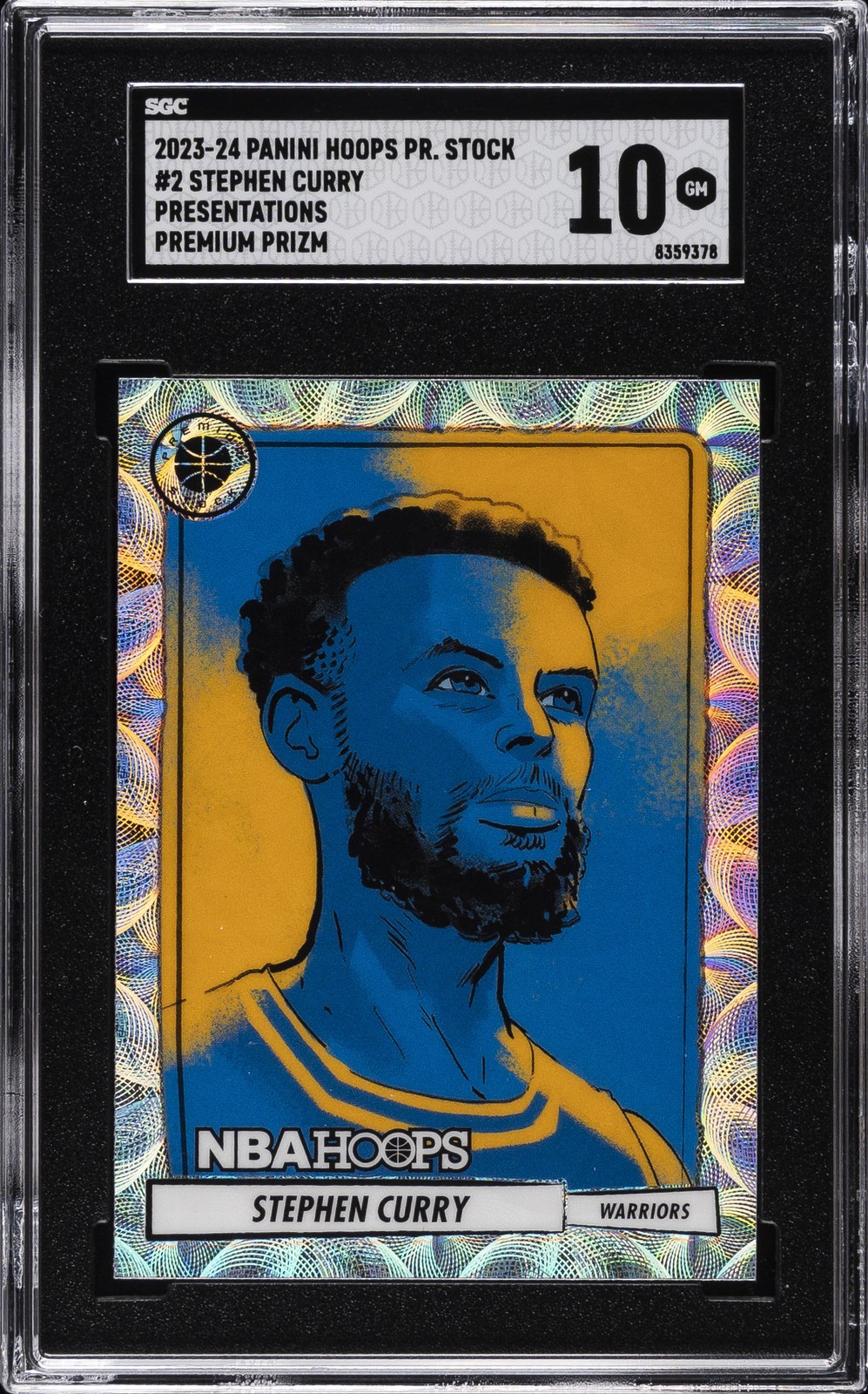 2024 PANINI NBA HOOPS PREMIUM STOCK PRESENTATIONS #2 STEPHEN CURRY SGC 10