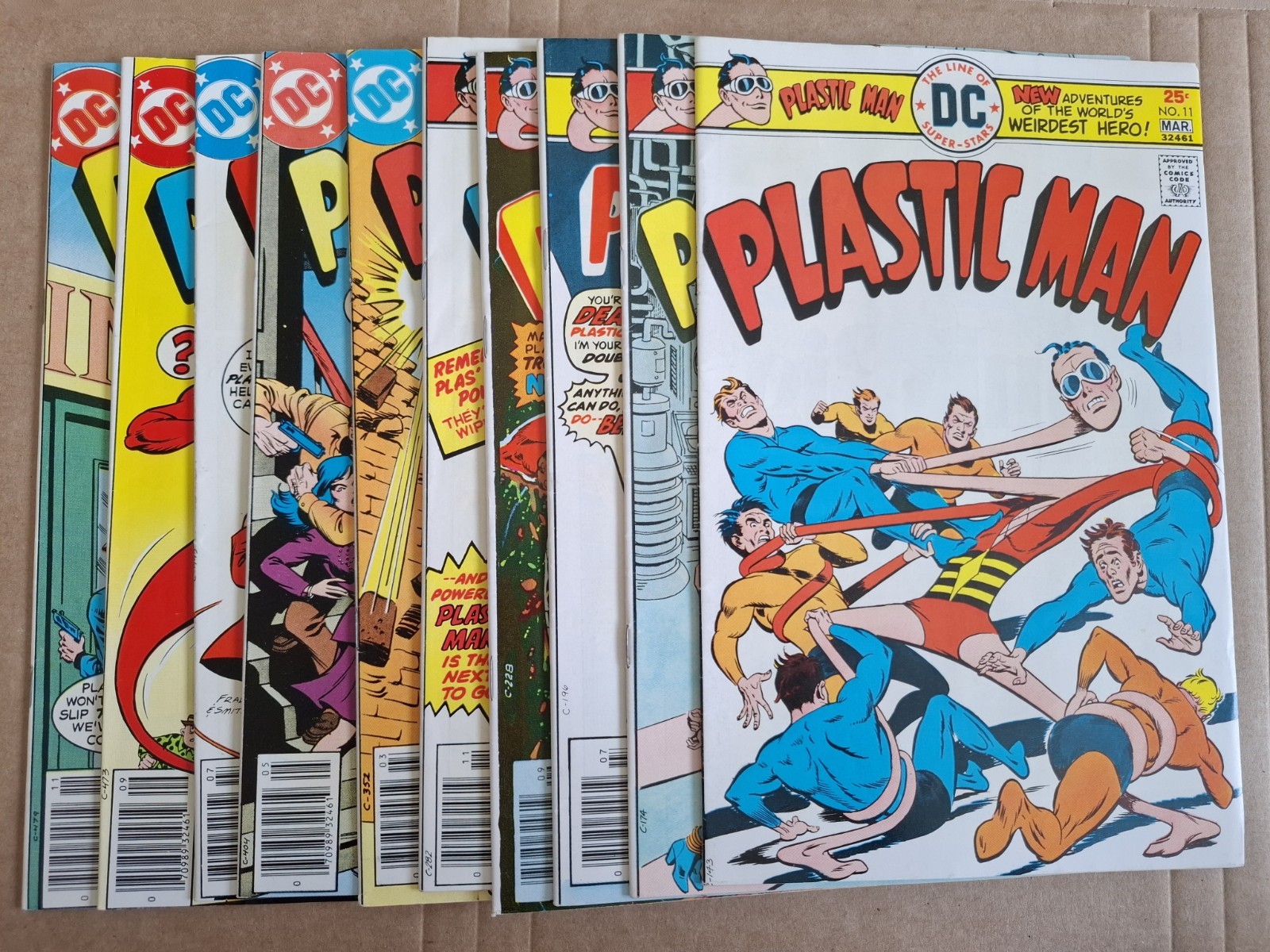 Plastic Man Lot x10 #11-20 Jack Sparling 1976 12 13 14 15 16 17 18 19 VF To VF+