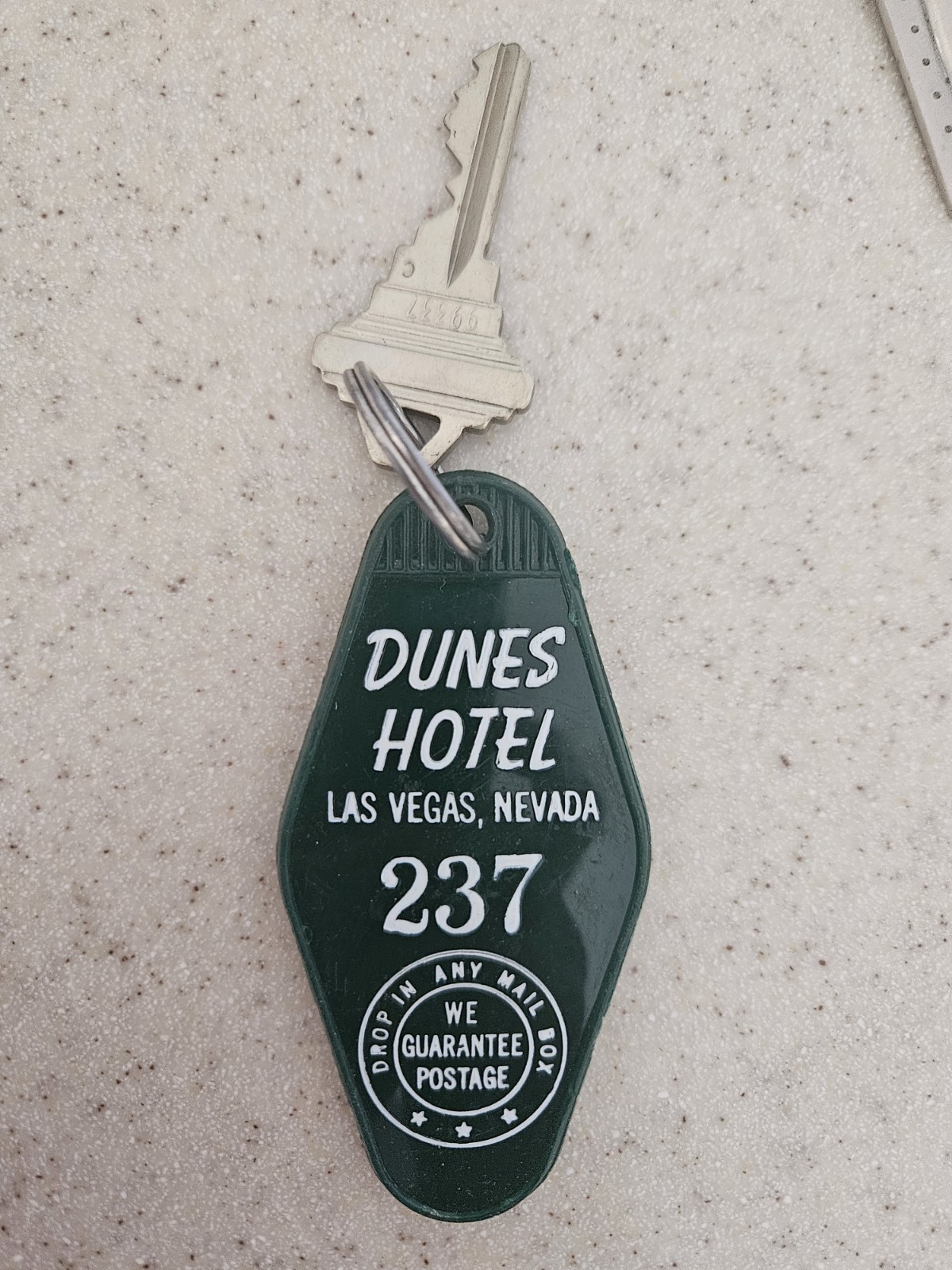 Vintage Dunes Hotel Key & Fob Las Vegas Room #237 Diamond Tower 1961 Green Vintage Dunes Hotel Key & Fob Las Vegas Room #237 Diamond Tower 1961 Green