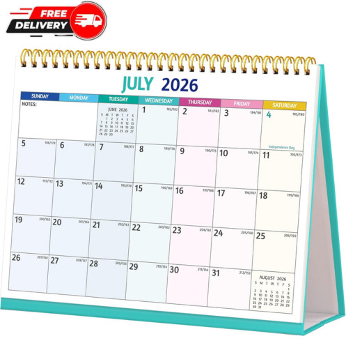 Standing Flip Desktop Calendar 2026-2027 - Large 10