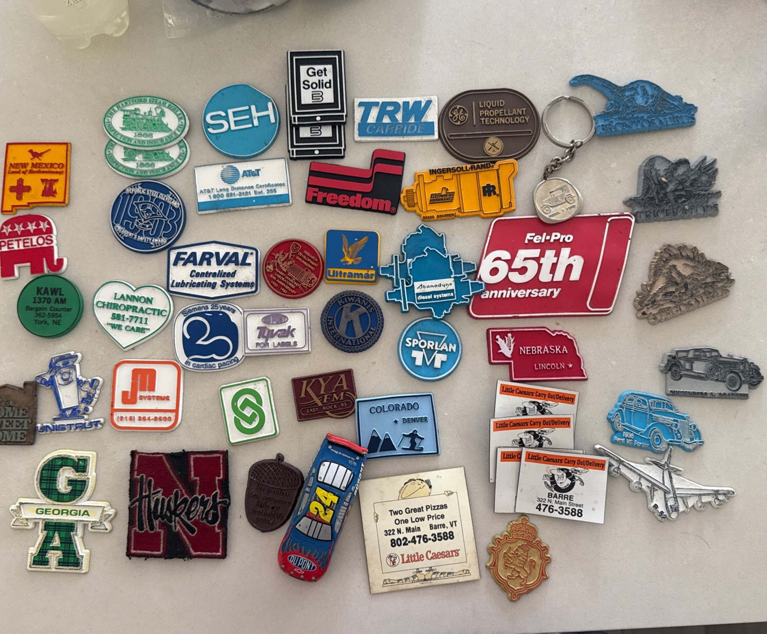 50 Vintage Rubber Advertising Fridge Magnet Souvenir LOT-