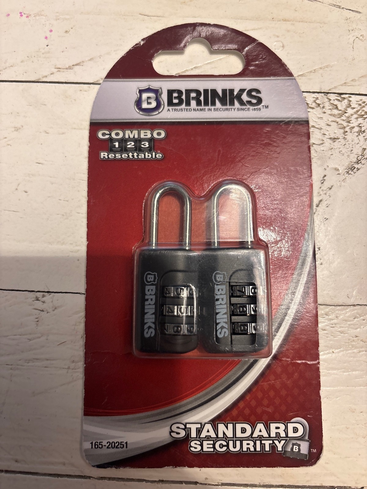 2pk Brinks 3 Dial Resettable Combination