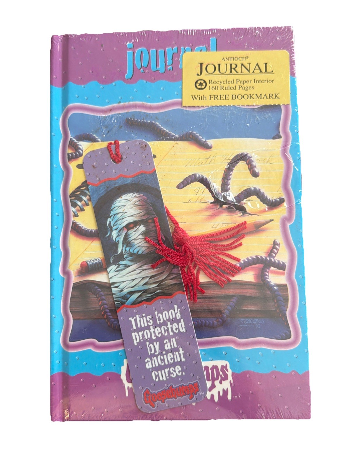 ORIG 1990's GOOSEBUMPS HARDCOVER JOURNAL W/ BOOKMARK - SEALED - R.L. STINE READ