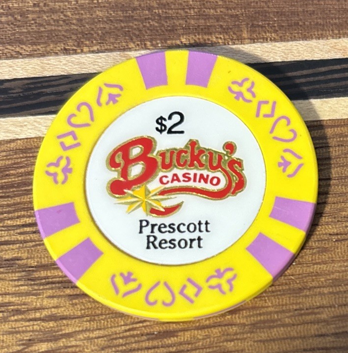 Bucky\'s Resort $2 Prescott, Nevada Poker Gaming Casino Chip