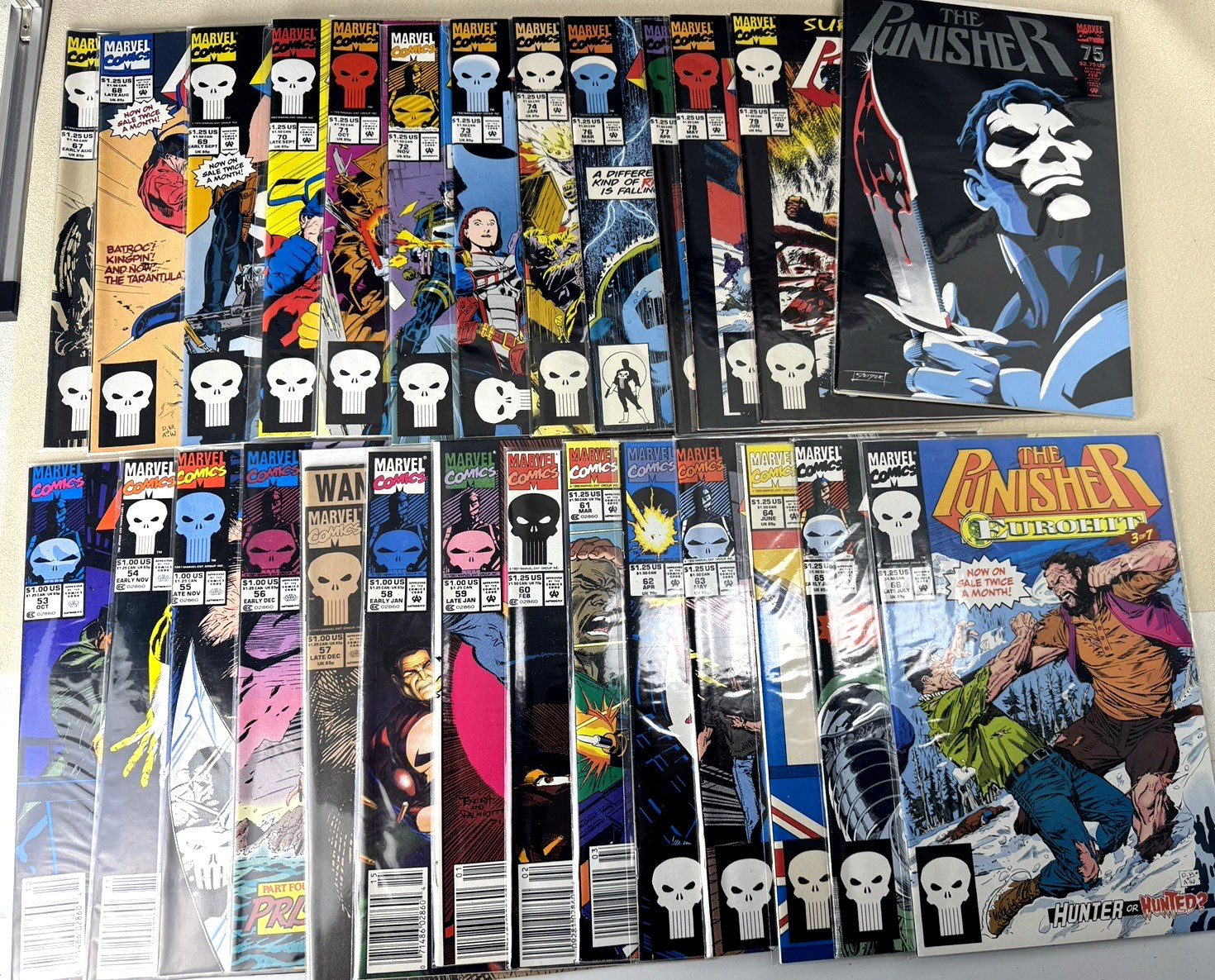 Marvel Punisher Straight Run Issues 53 thru 79 / Twenty Seven Nice Bagged Books
