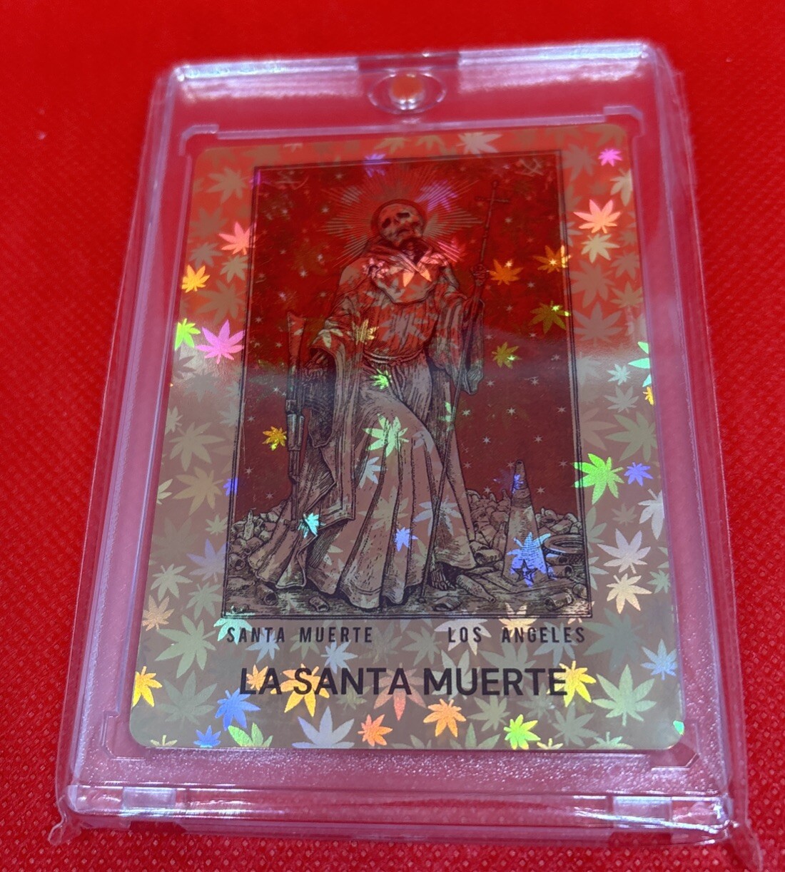 Brand new NARCOTOYZ La Santa Muerte Trading Card with Acrylic Case 18+