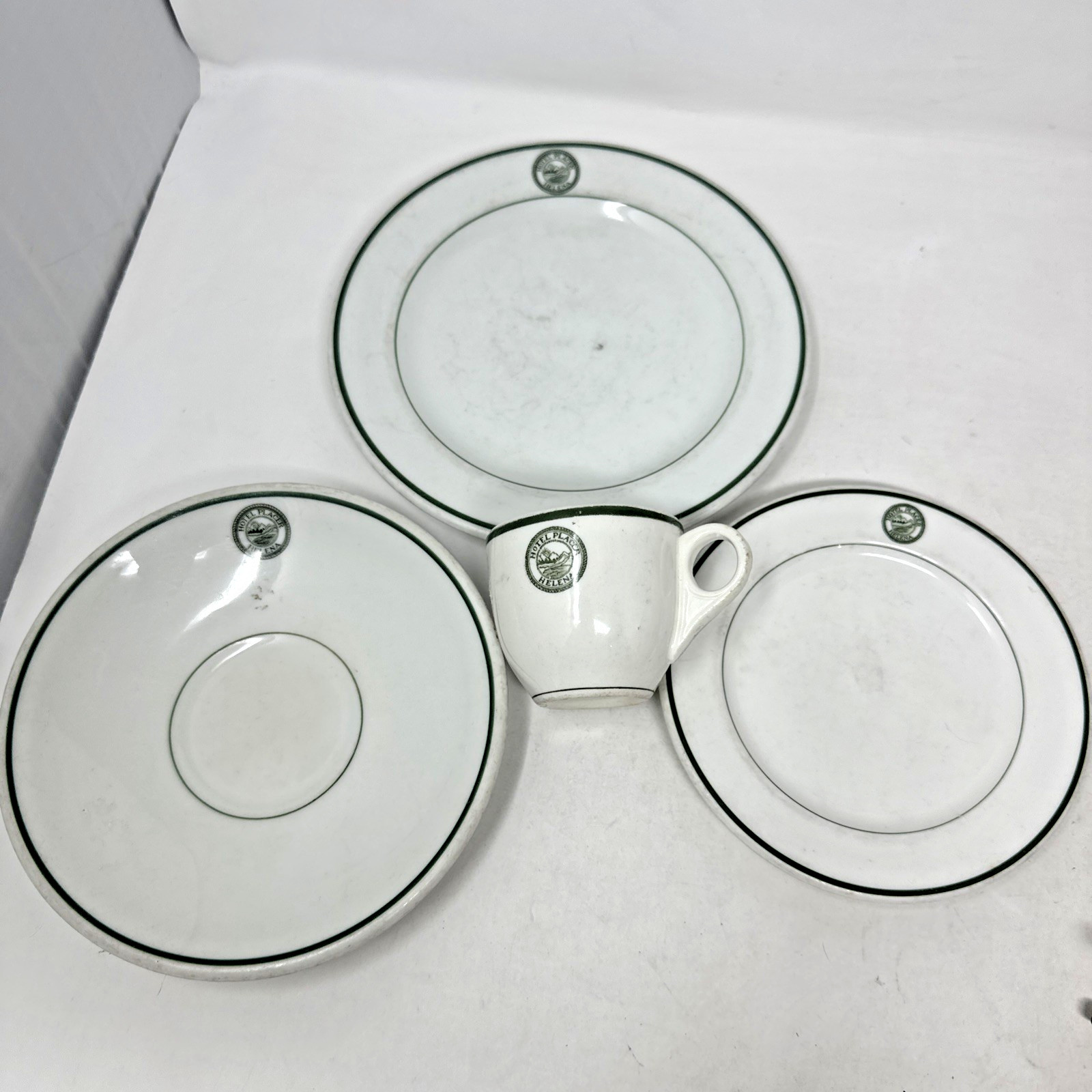 Shenango Helena Montana Placer Hotel 3 x Plates 1 x Tea Cup Vintage Rare Set Shenango Helena Montana Placer Hotel 3 x Plates 1 x Tea Cup Vintage Rare Set