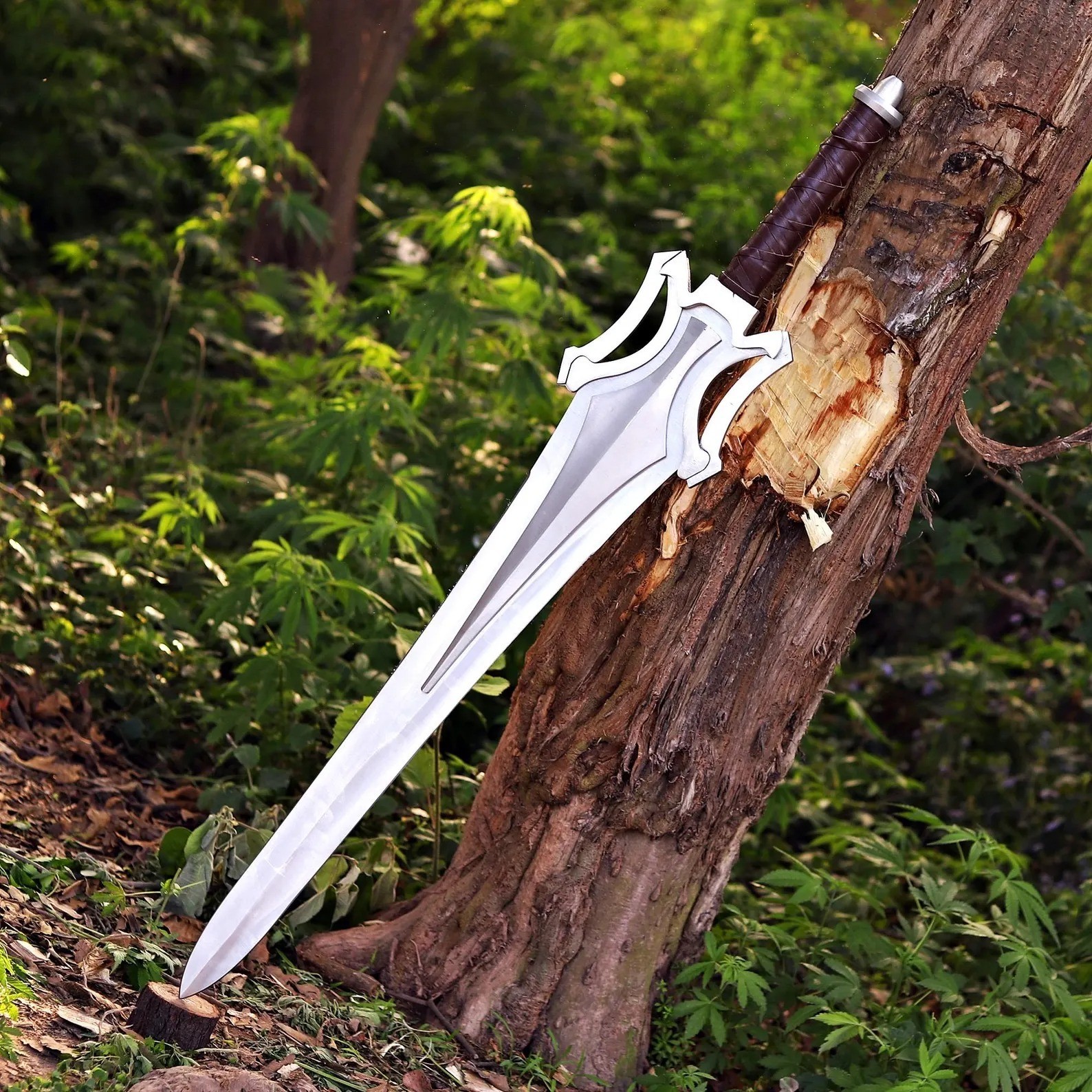 He-Man Power Sword Replica: Handmade Stainless Steel Fantasy Sword with Sheath