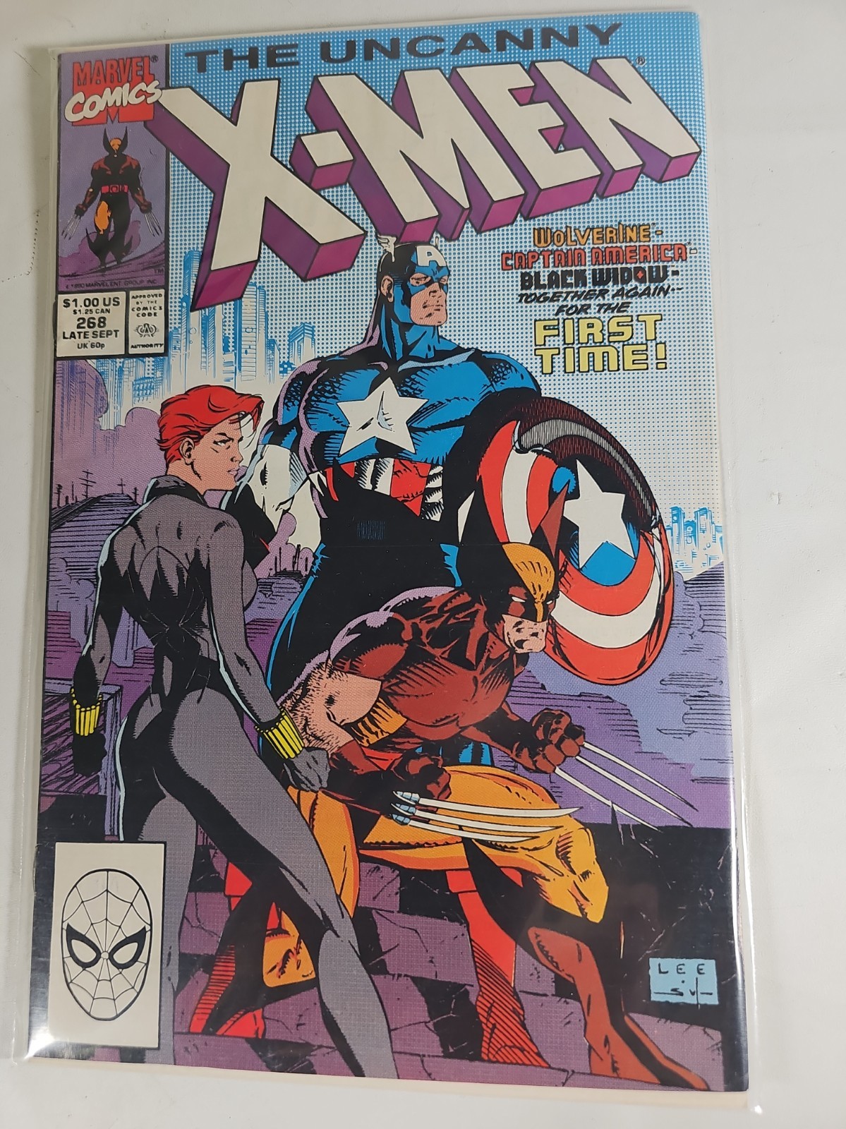 Marvel The Uncanny X-Men #268 Wolverine Captain America Jim Lee 
