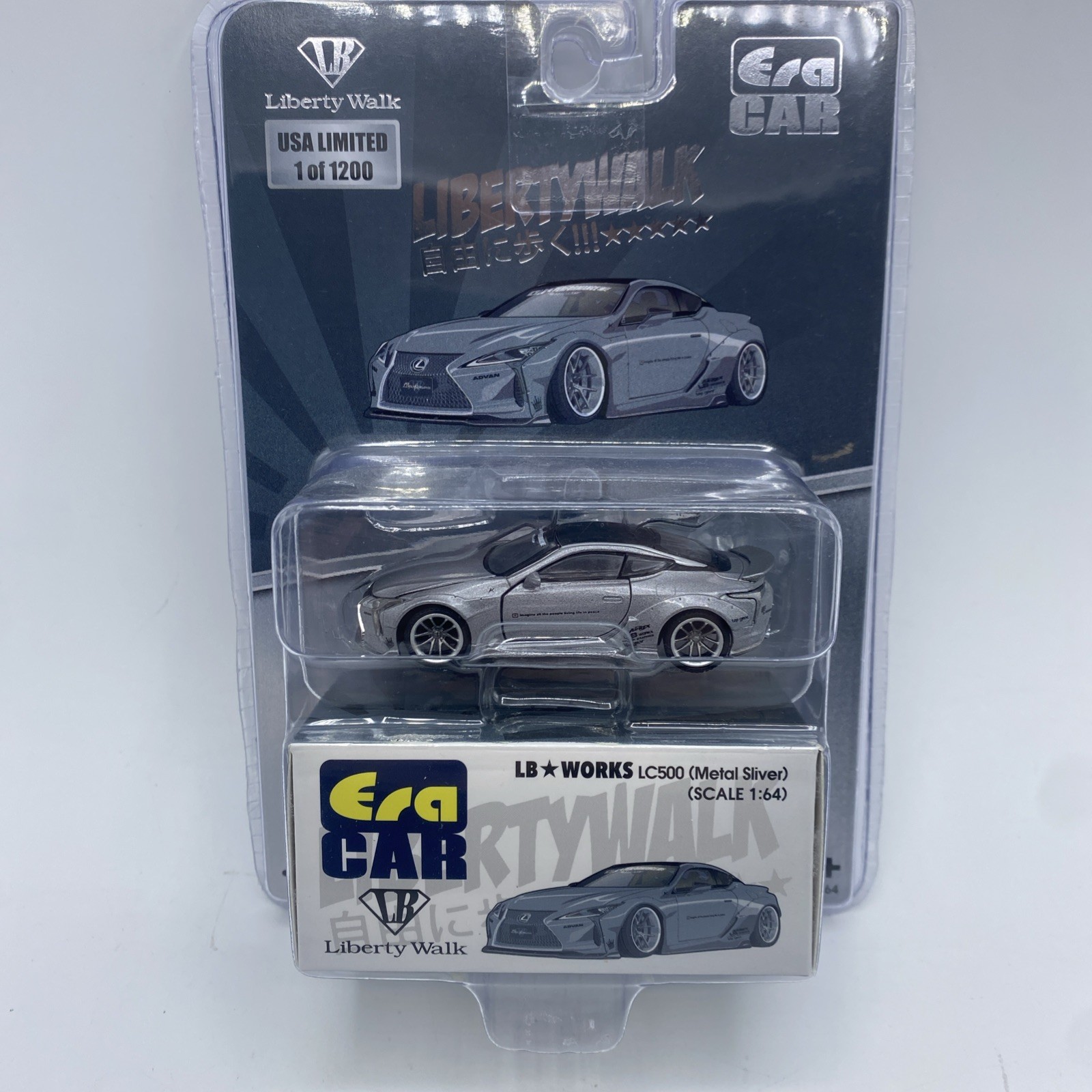 Era Car 1/64 Liberty Walk Lexus Lc500 Metal Silver