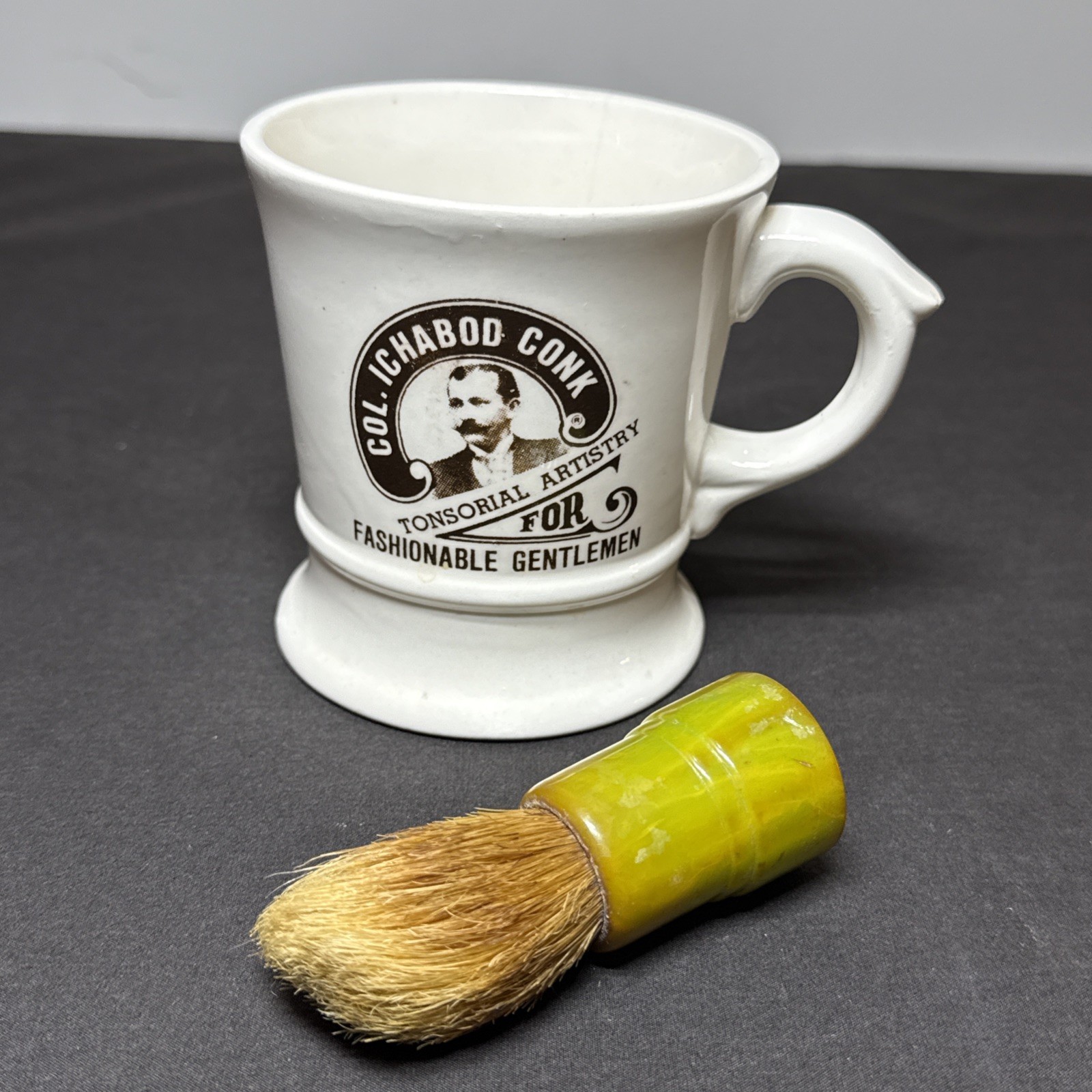 Vintage Col. Ichabod Conk's Shaving Mug 