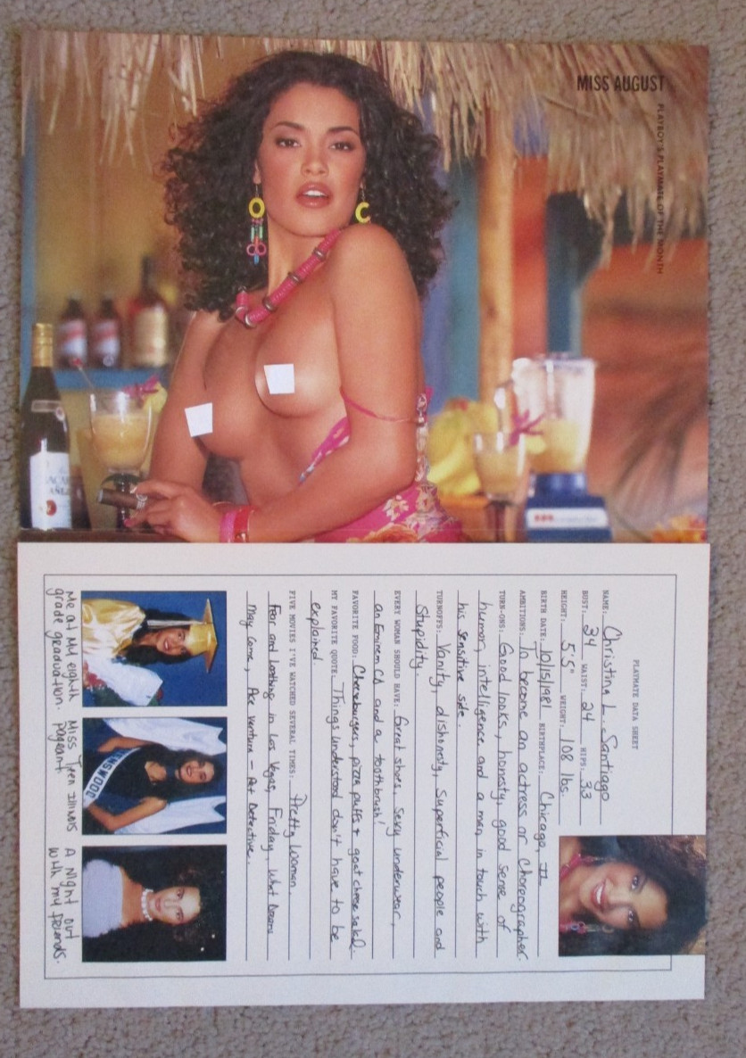 Christina Santiago PLAYBOY PLAYMATE CENTERFOLD ONLY August 2002 Pinup HTN26 Christina Santiago PLAYBOY PLAYMATE CENTERFOLD ONLY August 2002 Pinup HTN26