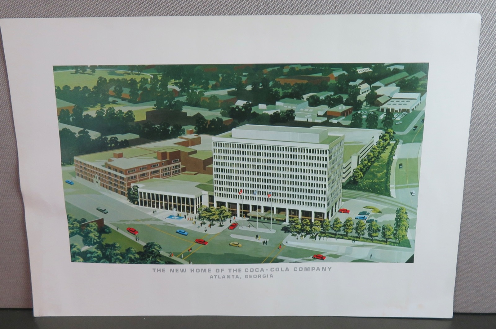 ORIGINAL 1960'S COCA COLA COMPANY NEW HOME ATLANTA, GEORGIA PRINT