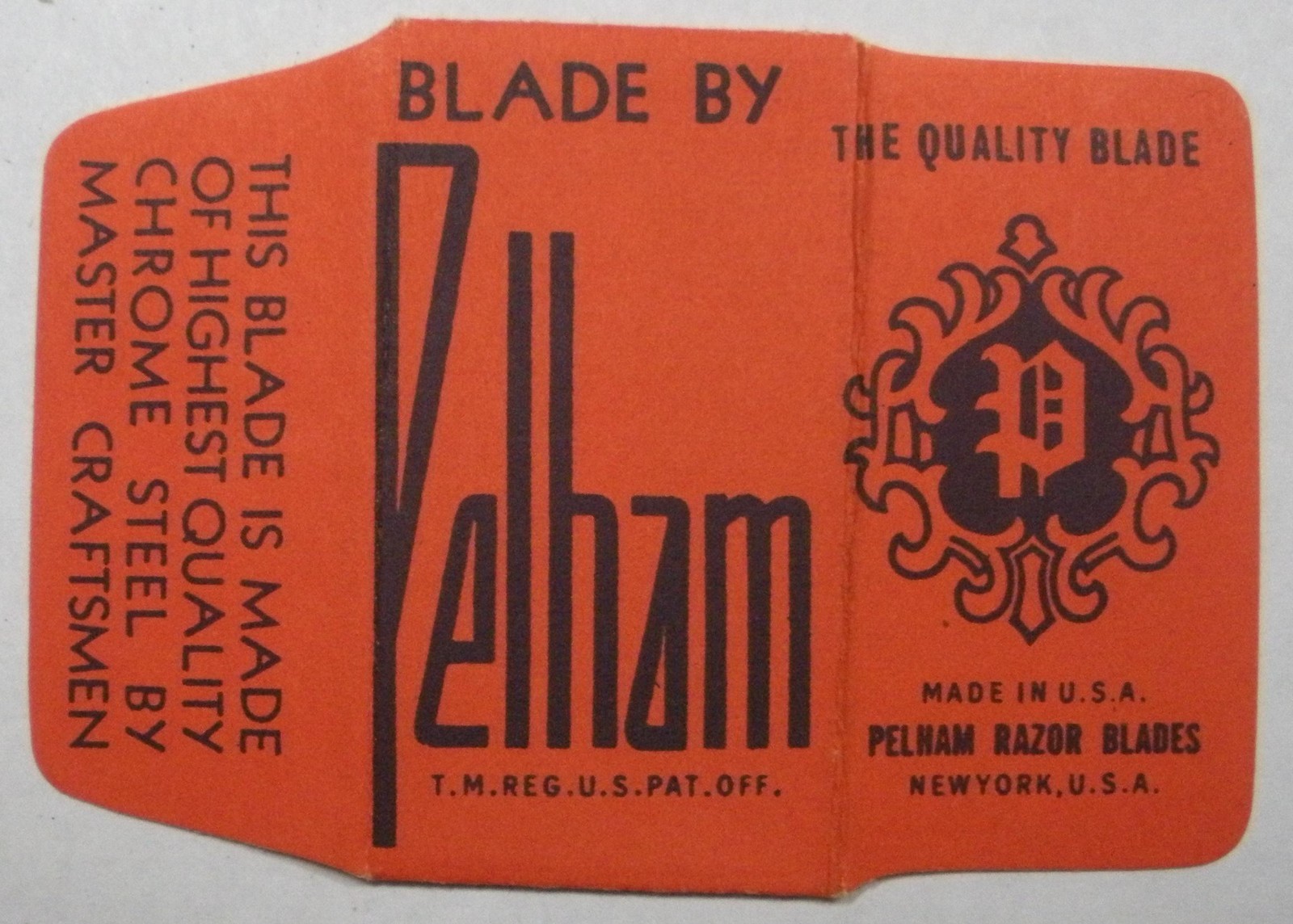 Vintage Razor Blade PELHAM - One Blade