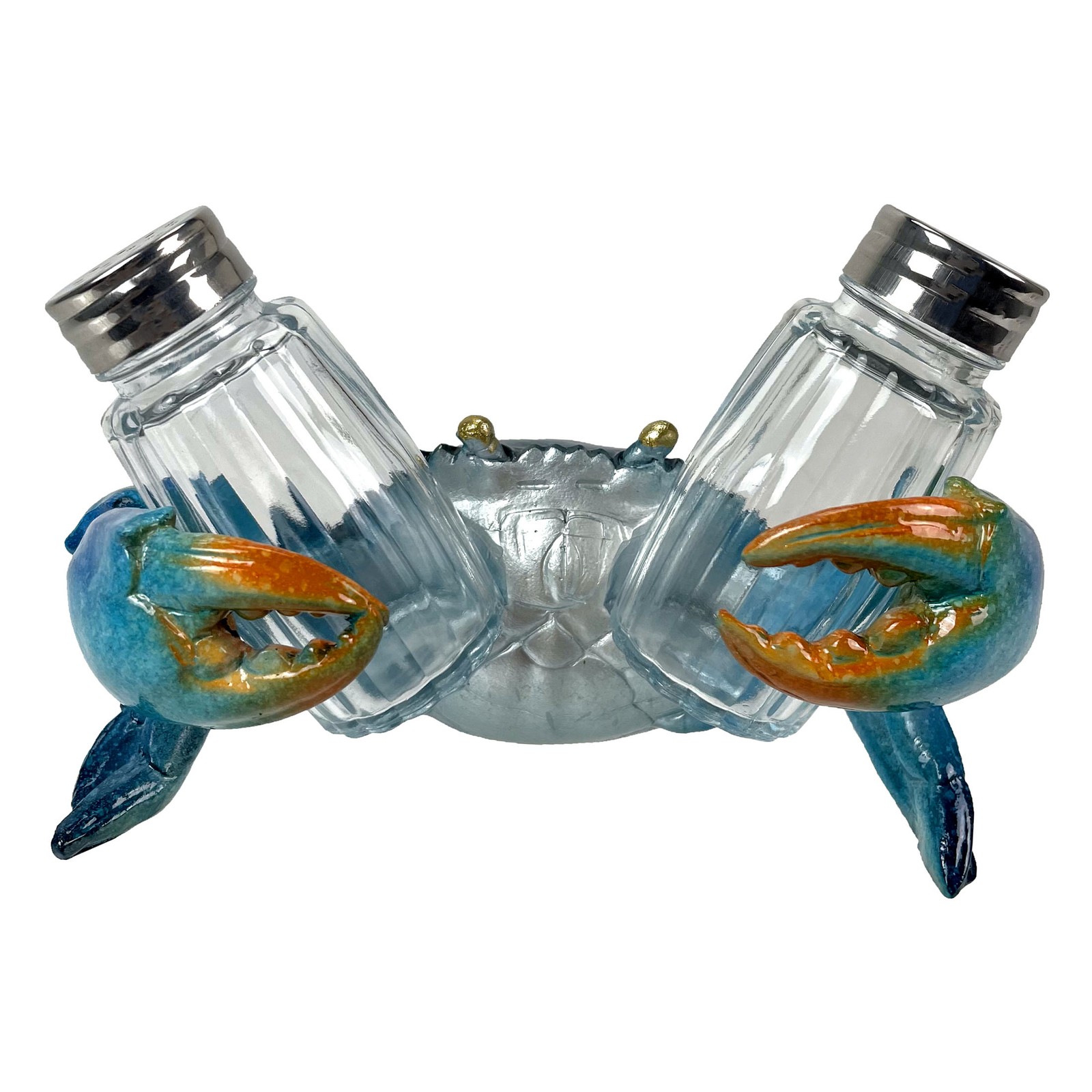 Blue Crab Salt and Pepper Set – Whimsical Coastal Kitchen Decor for Ocean Lovers