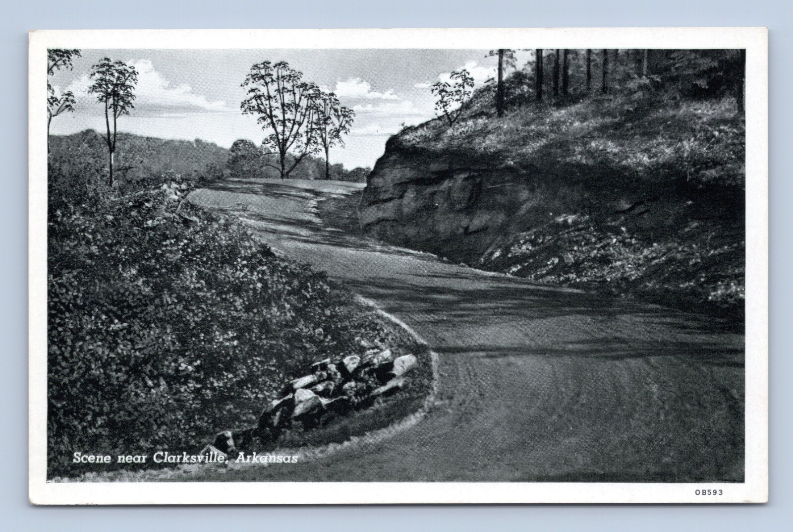 Country Road Scene Near Clarksville Arkansas AR UNP CT Photo Finish Postcard N13