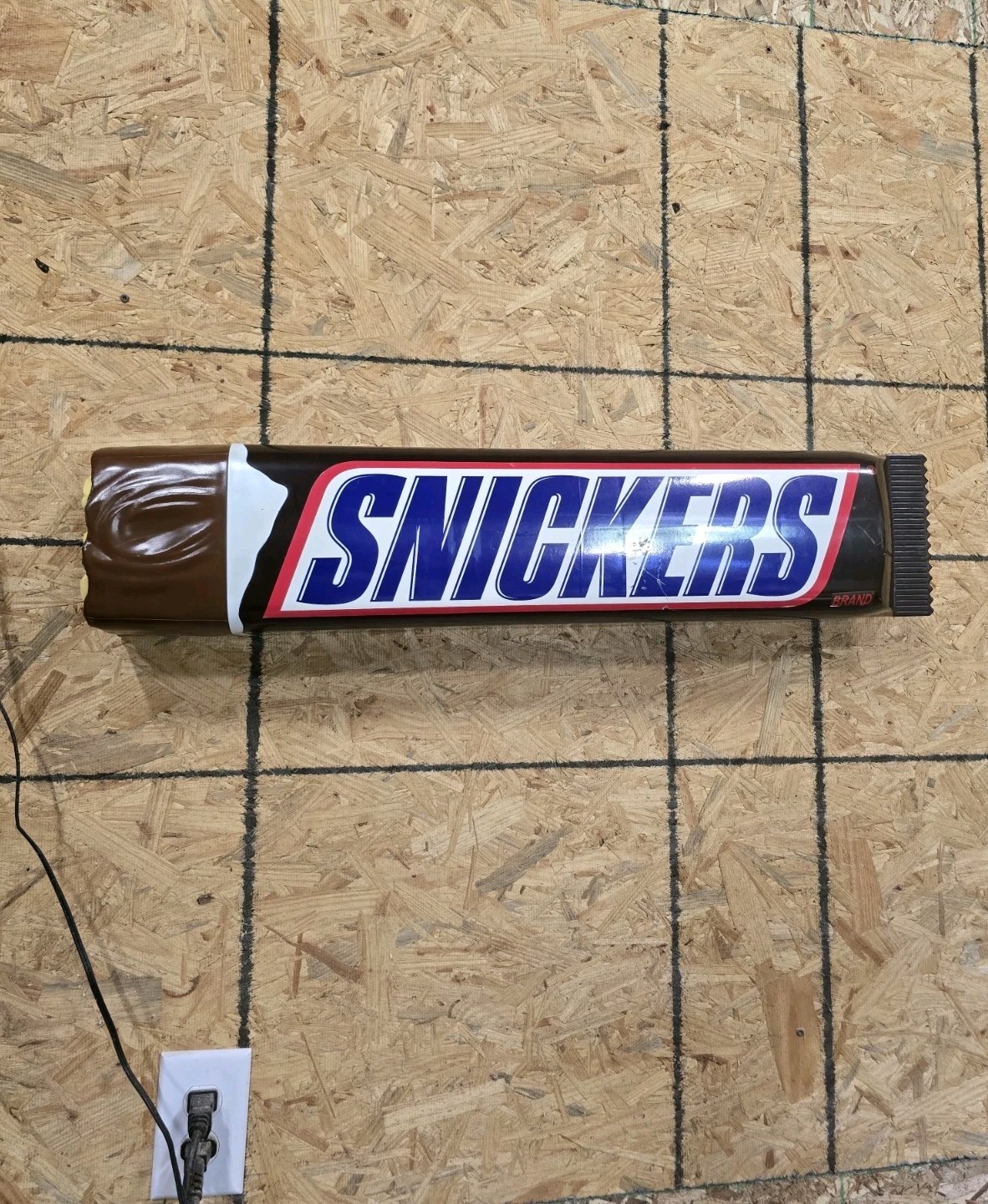 HUGE Snickers Candy Bar Plastic 3D Hanging Wall Display 31.5\
