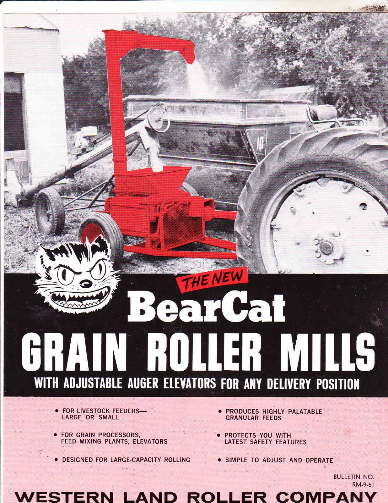 WESTERN LAND ROLLER GRAIN ROLLER MILLS----- FARM EQUIPMENT AD---1969