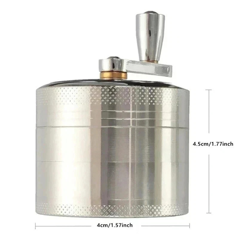 4 PCS Herb Tobacco Grinder Spice Herbal Metal Smoke Crusher Handle Hand Muller