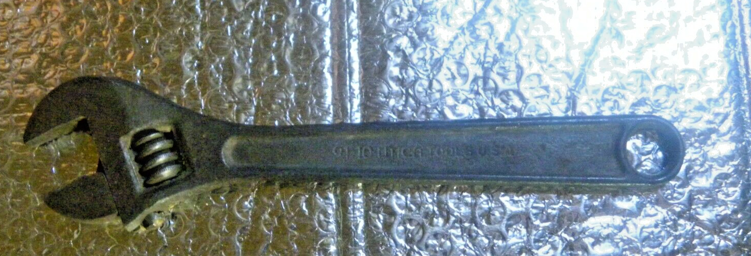 UTICA No. 91-10 Vintage Adjustable Wrench Alloy Utica Steel