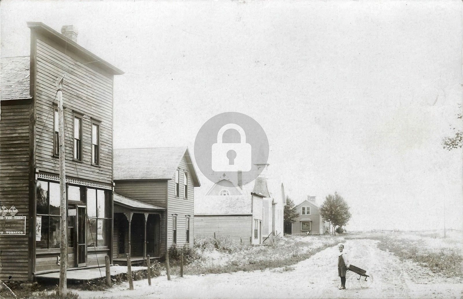 Meltonville IA Iowa 1908 Main St General Store Church RPPC Photo Postcard COPY Meltonville IA Iowa 1908 Main St General Store Church RPPC Photo Postcard COPY